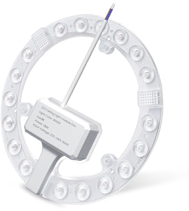 DoRight 18W Módulo LED Reemplazo Redondo Blanco Neutro 4000K con Imán para Neno Fuente de luz de Techo Redonda Adecuada para Marco de Techo de Hierro 220V