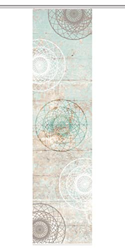 HOME in green 84058 | MANDOSA Schiebegardine aus recyceltem Polyester, Farbe:Mint, Größe:245 x 60 cm, Anzahl:1x