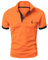 GLESTORE Mens Polo Shirts Short Sleeve Golf T-Shirts for Men Cotton T Shirt Poloshirt Orange XL