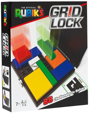 IDEAL | Rubik's Cube Gridlock Game: the problem-solving puzzle game inspired by the classic brain teaser fidget toy | Brainteaser Puzzles | Brainteaser Games | Ages 7+