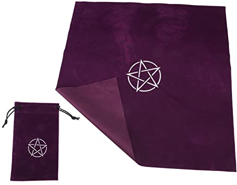 WOONEKY 1 Satz Tarot-Karten-Tischdecke Tarottuch zum Aufstreichen Altarteppich Tarot tischdecke wahrsagerin Tuch tischdecken Schreibtisch schmücken Altar Tuch Tapisserie Requisiten Flanell