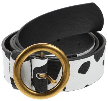 SAFIGLE 2stücke Fashion Damen Gürtel Mit Kuhmuster Verstellbarer Taillengürtel Für Jeans Und Freizeitbekleidung Für Frauen Hochwertiges Kunstleder