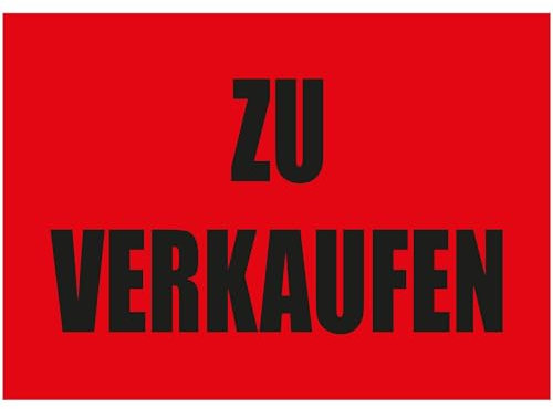 Indigos UG - Schild Zu verkaufen - 420x297 - Hotel, Firma, Schutz, KITA, Arzt, Praxis - Sicherheit - Warnung - Aluverbundplatte 3mm, Wohnung - Hinweisschild - Warnschild