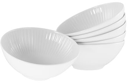 Creatable, 21880, Serie Valencia, 6-teiliges Geschirrset für 6 Personen aus Porzelan Schalen Set aus Porzellan, spülmaschinen- und mikrowellengeeignet, Made in Europe