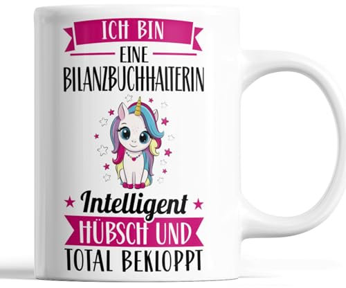 Generisch Bilanzbuchhalterin Tasse | Ich bin eine Bilanzbuchhalterin intelligent hübsch | Buchhalterin Geschenk Frauen Tasse | Keramik Kaffeebecher lustig