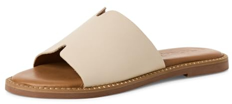 Tamaris Damen Pantoletten, Frauen Clogs, Pantoletten,TOUCHit-Fußbett,bequem,bequemlichkeit,breit,daempfung,elegant,breite,Grey,Ivory,40 EU