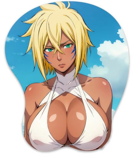 3D Mauspad mit Silikon Brüste Mousepad mit Handauflage. Anti Rutsch Anime Manga Maus Pad Handgelenkauflage für Büro Spiel(Tier)