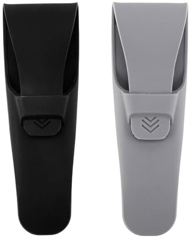 2Pcs Silicone Shaver Case, Portable Waterproof Case for Manual Razor Storage and Travel (Black and Grey)