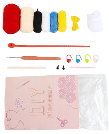 Häkelstarter Häkelsets Mit Tanzendem Löwe Einschließlich Häkelnadel Garnen Nadelanleitung Strickmarker