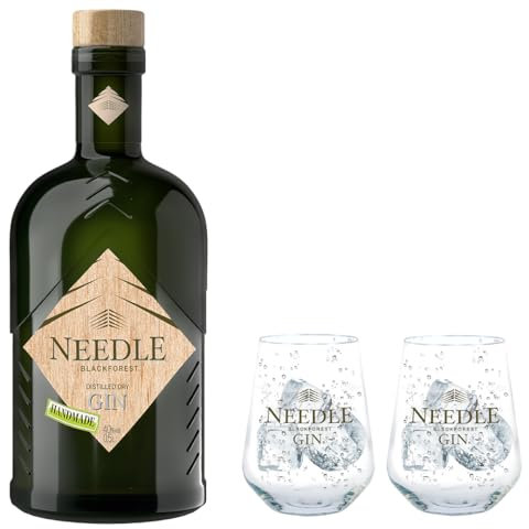 Needle Blackforest Distilled Dry Gin 40% Vol. 0,5 Liter incl. 2 Gläser by Schnapsbaron®