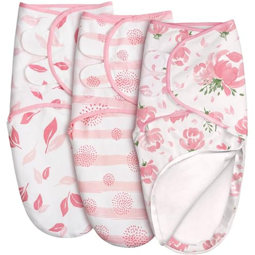 GLLQUEN BABY Pucksack Baby 0-3 Monate mit Reißverschluss,100% Bio-Baumwolle Baby Schlafsäcke für Neugeborene,Oeko-tex100 Schlafsack für Kleinkinder,Unisex 3er Pack Wickel