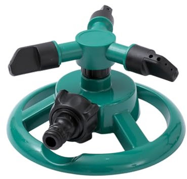 Vbvbip 360° Round Base Lawn Sprinkler - Adjustable Rotating Sprinkler for Yard, Garden Irrigation with Water-Efficient Spray Patterns