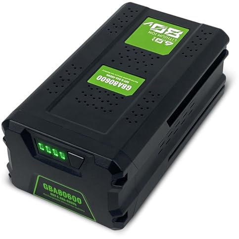 ShunTongDa Batteries au lithium 80 V 6,0 Ah compatibles avec Greenworks 80 V Batterie de rechange pour outils électriques GBA80400 GBA80250 GBA80200, 6000 mAh haute capacité 80 V PW80L420 TL80L00