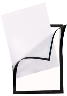 Djois, 196977 - Magneto Pro Kleberahmenhülle, repositionierbar, A4, PP, Schwarz, 5 Stück, doppelseitige Anzeige, blendfrei, ideal für Glasflächen, hergestellt in Dänemark