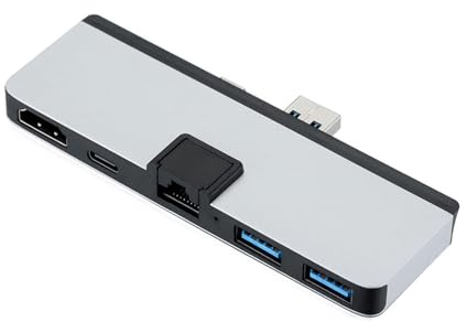 Zkydhbd USB Dock For Laptop 6 In 1 Docking Station Accessories Monitors Display Adapter With 4K Adapter Ethernet USB3.0 Docking Station