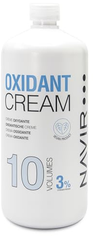 NAVIR Profesional | Agua oxigenada en crema - Peróxido de hidrógeno estabilizado – Emulsión oxidante para decoloración y tinte de cabello – Uso profesional y doméstico (10 Vol)