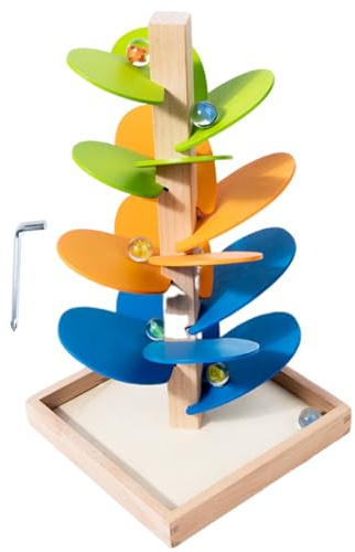 Uonguon Holz Regenbogen Musik | Pädagogisches Lernspiel Für Die Mint Bildung | Holzspielzeug Mit Kugelbahn Für Kinder | Für Kinder Mädchen Als Geschenk Zu Weihnachten Und Geburtstag