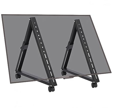 Mobile TV Cart with Wheels - Low Profile TV Stand for 40-70 Inch TVs, Reinforced Mounting Bracket, Floor Monitor Cart for Easy Mobility and Stability