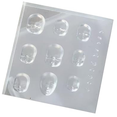 Nail Art - Molde de silicona para fiestas y salones con forma de cabeza de muñeca para manicura en relieve para mujeres, moldes de manicura profesionales