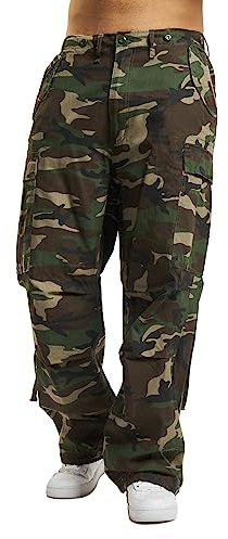 Brandit Herren M65 Vintage Pants Cargo Freizeithose, Woodland, L