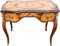 Casa Padrino Luxus Barock Schreibtisch Mahagoni Wurzelholz Furnier 100 x 80 x 58 cm- Sekretär Luxus Möbel
