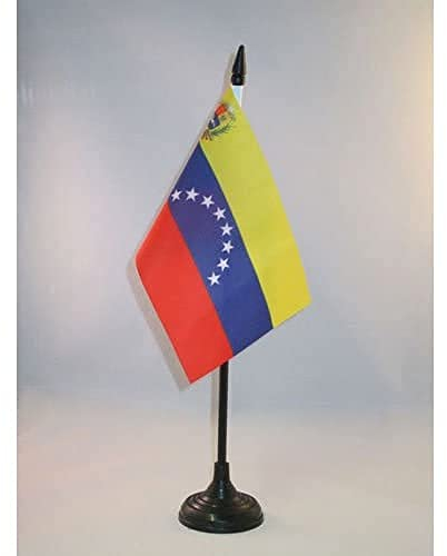 AZ FLAG - Tischflagge Venezuela - 15x10 cm - Bolivarische Republik Venezuela Tischfahne 10 x 15 Cm - Flaggen