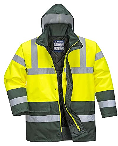 Portwest Warnschutz Kontrast Traffic-Jacke, Größe: L, Farbe: Gelb/Grün, S466YGRL