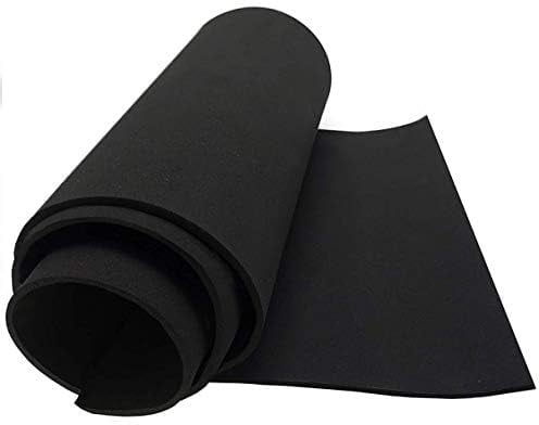 tela neopreno, 130 cm x 30 cm x 6 mm de grosor, Estera de neopreno, neopreno cortado a medida para sellar y aislar, repelente al agua