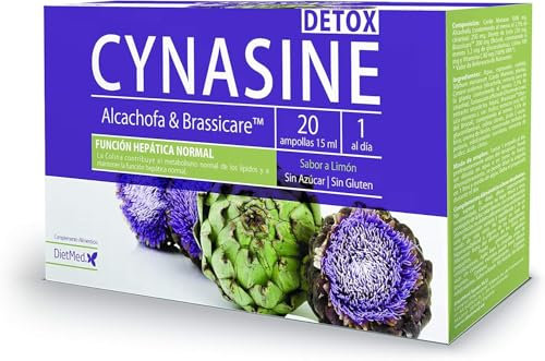 Dietmed | Cynasine Detox - 20 X 15 ml Ampollas | Alcachofa & Brassicare (Extracto de Brócoli patenteado)