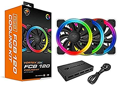 Cougar Gaming - Kit de refrigeración FCB RGB con 3 Ventiladores + Caja LED