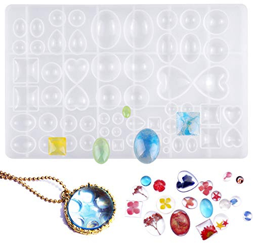 Chstarina Epoxidharz Formen Harz Gießform Kit, Resin Silikonform Gießformen, Schmuck Gussformen Epoxidharz Werkzeuge, DIY Harz Casting Formen für DIY Schlüsselbund Handwerk Schmuck
