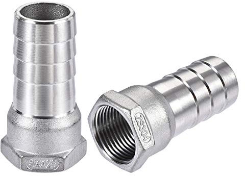 Sourcing map Raccord de tuyau en acier inoxydable 304 25 mm x G3/4 femelle