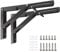Klappkonsole Schwerlast 250mm, 2 Stück Metall Klappkonsolen Klappkonsole tisch Klappregalhalterungen Klappträger für Bänke und Regale Platzsparende DIY-Halterung, Tragkraft: 80kg