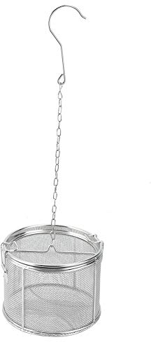 Aigid Colador de Bolas de té, Filtro de Especias de Cesta de separación de condimentos para Sopa de Acero Inoxidable colador de Bolas de té(10 * 10cm)