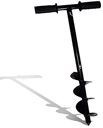 Post Hole Digger Hand Drill Earth Auger Drill with Non-Slip Handle Garden Auger Spiral Drill Rapid Planter for Garden Planting,60CM