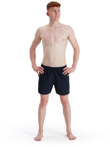 Speedo Herren Watershort Badehose 16| Schnell trocknend | Bequemer Sitz | Klassischer Style | Tunnelzugbund Badehose, Prime True Navy, 42278