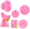 Voarge 6 moldes de silicona para hacer tú mismo para fondant, hornear, chocolate, mazapán, pasteles, gelatina, magdalenas, dulces, manualidades, moldes