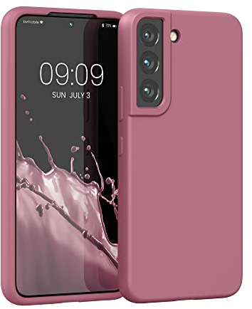 kwmobile Cover per Samsung Galaxy S22 Custodia - Back Case per Smartphone in Silicone TPU - Protezione Gommata - rosa scuro