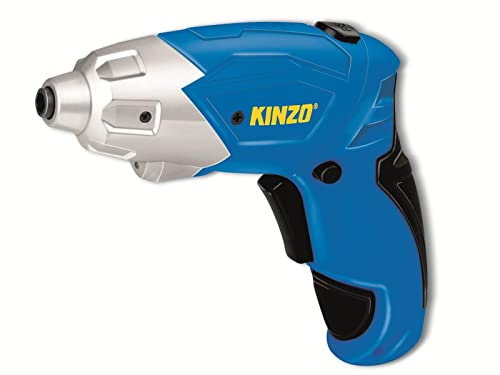 Kinzo - Destornillador inalámbrico - Destornillador eléctrico - con juego de puntas - 54 puntas - Incluye ranurado, Torx, cabeza Phillips, Pozidriv y enchufe hexagonal