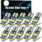 Xnourney 10PCS 194 501 W5W Ampoules LED de voiture, 12V 15smd 4014 LED Chipset pour lampes de lecture de voiture, feux de plaque d'immatriculation, plafonniers, feux latéraux, blanc 6000K