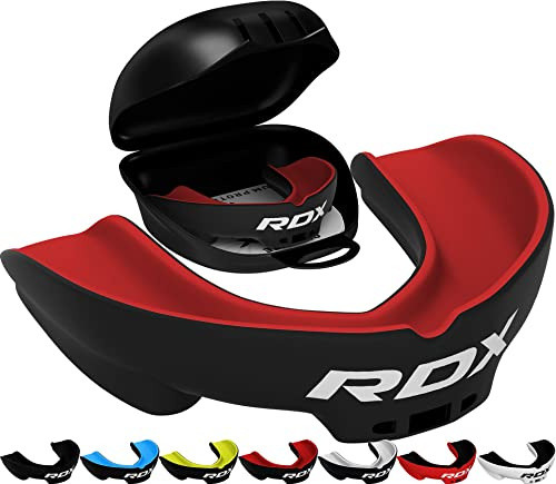 RDX Gum Shield for Boxing MMA Kickboxing Muay Thai Judo Karate - Kids Mouth Guard Mouthpiece Jaw Protector with Case - Martial Arts Football Rugby Hockey BJJ Contact Sports - Junior Below 12 Years