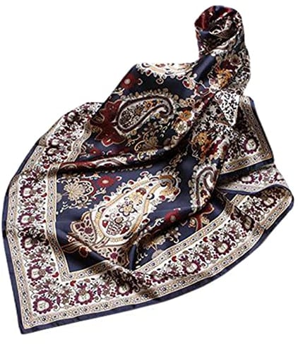 FAIRYGATE Halstuch Damen Seide Damen Bandana Seidentuch Kopftuch Hijab Tuch Quadrates Bedrucktes 90x90cm Seidenschal Damen 77024