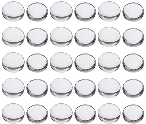 PATIKIL 200 Stück Glas Cabochons 13mm Klare Runde Glascabochons, Flache Rückseite Glaskuppel, Glaskuppel für DIY Schmuck, Foto Anhänger Herstellung, Halsketten