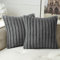 MIULEE Plüsch Samt Kissenbezug Kissenbezüge Kunstpelz weich Moderne Sofakissen Dekokissen Glatter Reißverschluss Waschbar Dekokissen Kissenhülle für Wohnzimmer Schlafzimmer Sofa 2er Set 45x45 cm Grau