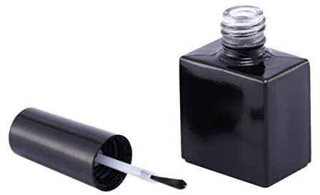 minkissy Flacons de Vernis à Ongles Vides en Verre 12 Pièces 10Ml Pinceau Bouteilles Compactes pour Voyage Nail Art Performance Extérieure Faciles à Transporter Étiqueter