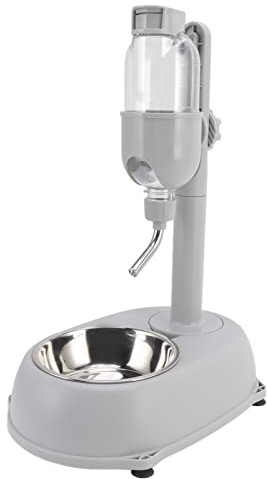 FTVOGUE Pet Standing Water Dispenser Bowl Auto Pet Standing Water Dispenser Bowl,500ml Cat Dog Water Bottle Stand Multifunctional Adjustable Height Pet Automatic Standing Water Feeder