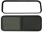 Ventana lateral de caravana, ventana horizontal deslizante lateral con ventana, protección contra insectos, caravana, ventana, aluminio, 90 x 30 cm, para remolque, color negro