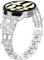 WoPail Bracelet Bling pour Samsung Galaxy Watch 7/6/5/FE/6 Classic - Métal Femme Remplacement 40,44,43,47mm - Argent