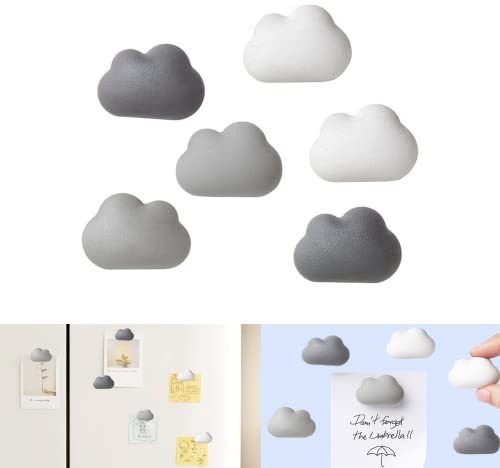 6-teiliges Wolken-Kühlschrankmagnet, Dekorative Kühlschrankmagnete – niedliche Schließfachmagnete, niedliche Magnete für Whiteboard-Schränke(6 Wolken)