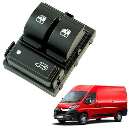 Botones elevalunas compatible para Boxer 3, Ducato 3, Jumper 3 (desde 2006) interruptor elevalunas delantero izquierdo (conductor) 6490X8 | 6490X9
